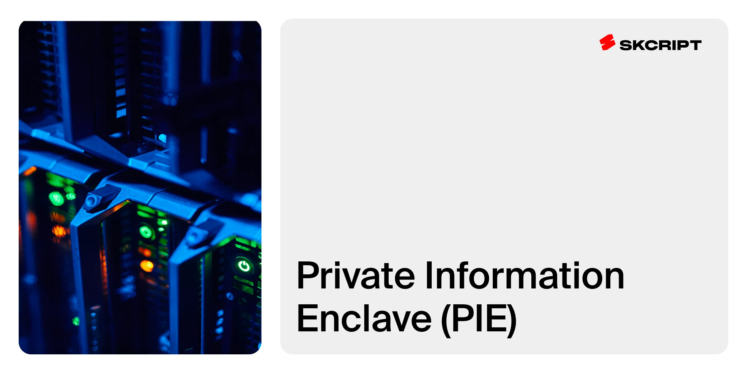 Pivoting Private Information Enclave (PIE) for Skcript S1 EDGE